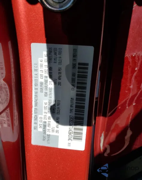 2020 Mazda Cx-30 Gt из США, поврежденный, VIN 3MVDMBDM1LM133087